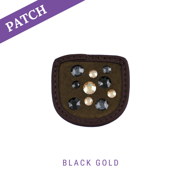 Black Gold  Reithandschuh Patches