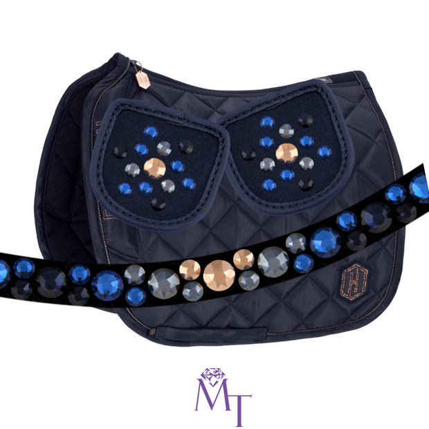 Dark Navy Stirnband Bling Swing