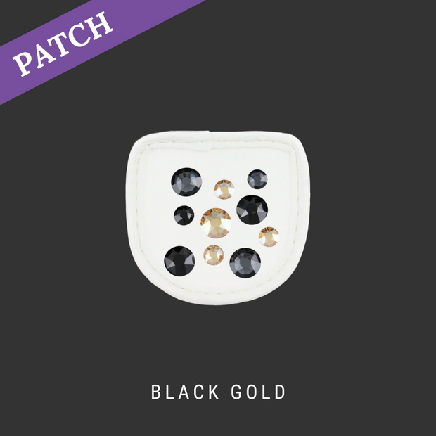 Black Gold  Reithandschuh Patches