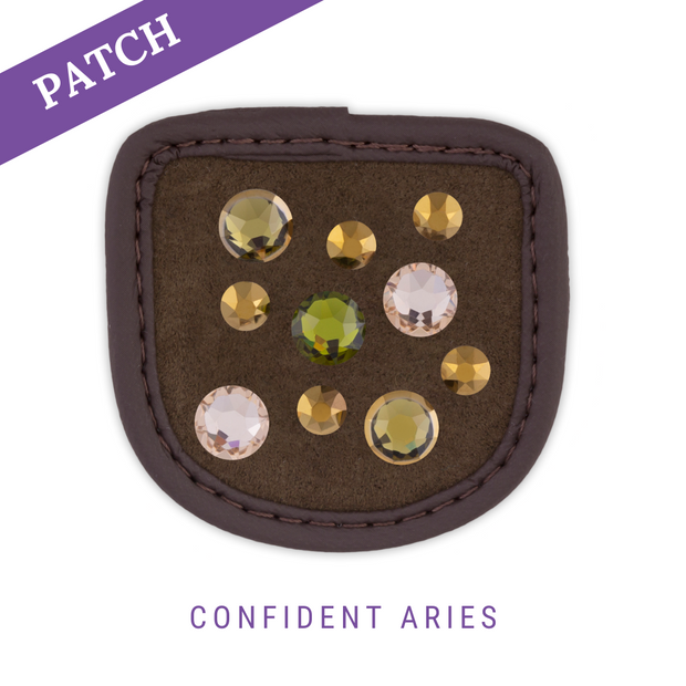 Confident Aries Riding Glove Patch brown