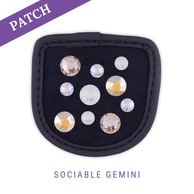 Sociable Gemini Riding Glove Patch blue