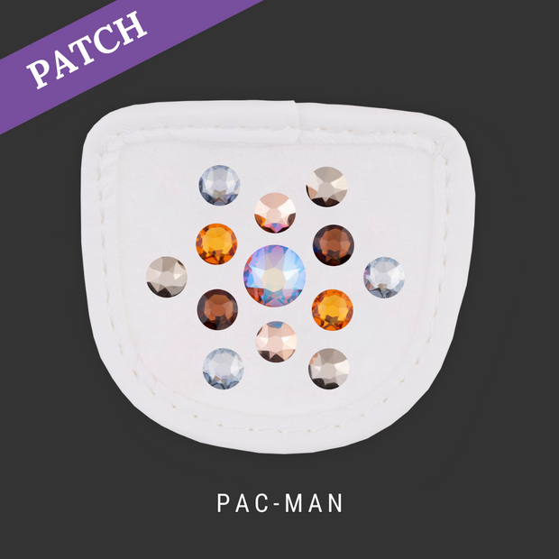 Pac-Man by Anna Den riding glove Patch white