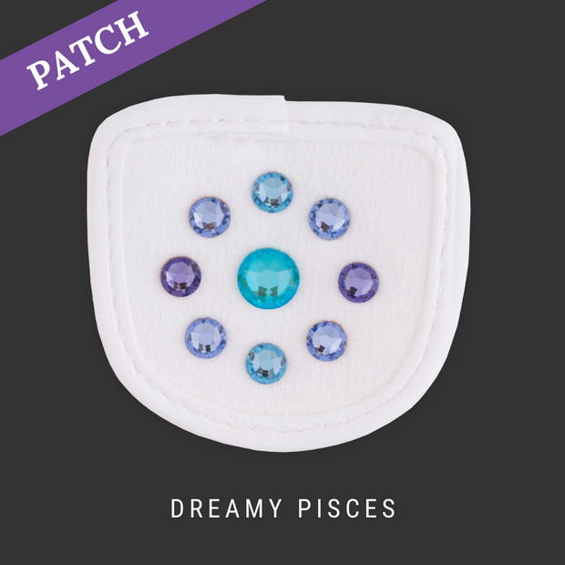 Dreamy Pisces Riding Glove Patch white