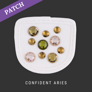 Confident Aries Riding Glove Patch white
