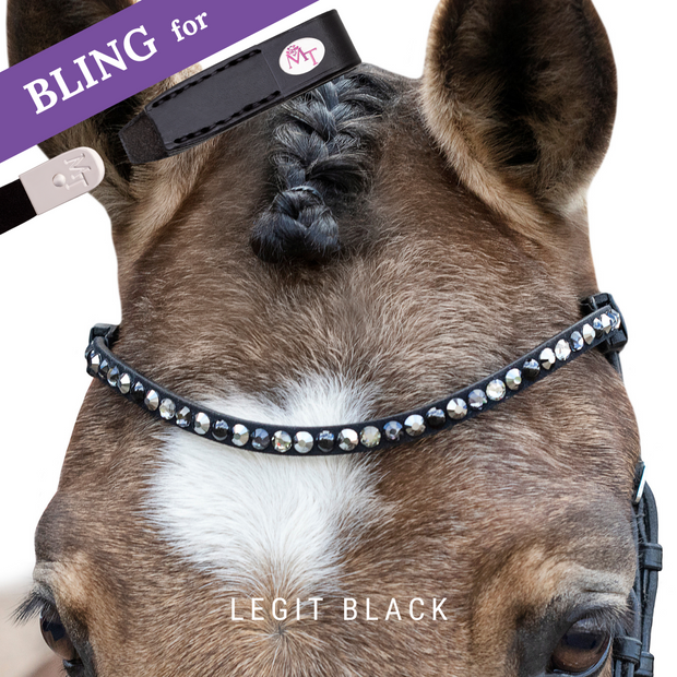 Legit Black browband Bling Swing