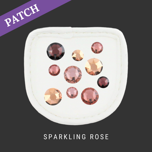 Sparkling Rose Riding Glove Patches