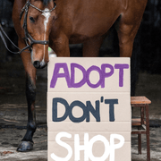 Adopt don`t Shop Patch white