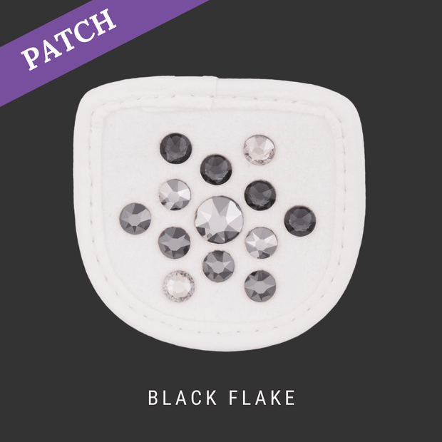 Black Flake Patch white