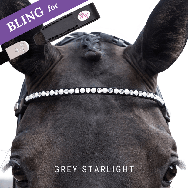 Grey Starlight Browband Bling Classic