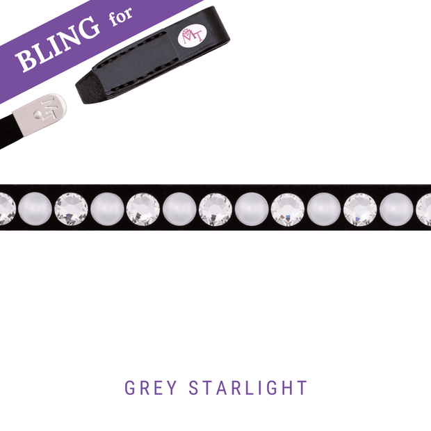 Grey Starlight Browband Bling Classic