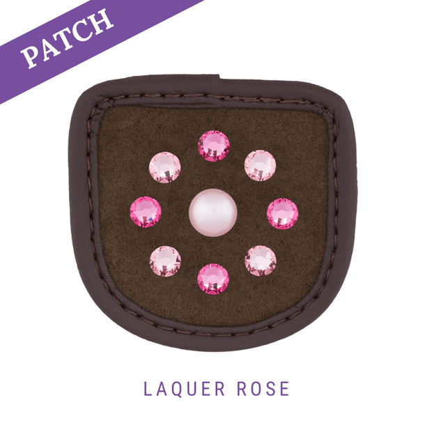 Laquer Rose riding glove patch brown