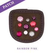 Rainbow Pink Riding Glove Patch brown