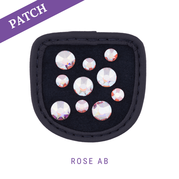 Rose AB riding glove patch blue
