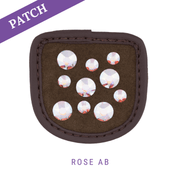 Rose AB riding glove patch brown